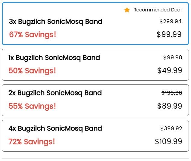 Bugzilch SonicMosq Band wearable ultrasonic mosquito repellent bracelet available for purchase online