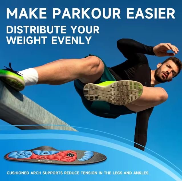 Person wearing Evo Step magnetic acupressure insoles inside everyday shoes for improved comfort and arch support